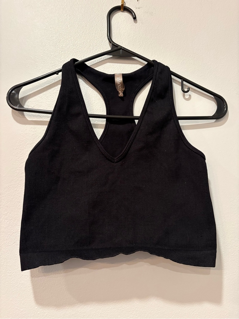 ANWND Ribbed Racerback Crop Tank - Black